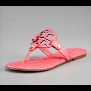 Tory Burch Croc embossed Miller Thong Sandals